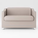 Ver imagem 3 de Sofá Namoradeira 2 Lugares Sala Descanso – Balaqui Decor Cor:Bege