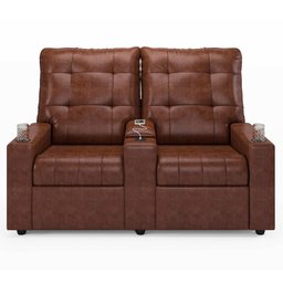 Poltrona de Cinema Reclinável 2 Lugares Baú Usb Mallie Fh9 Pu Marrom Brilho - Mpozenato - 1 Poltrona de Cinema Reclinável 2 Lugares Baú Usb Mallie Fh9 Pu Marrom Brilho - Mpozenato - 1