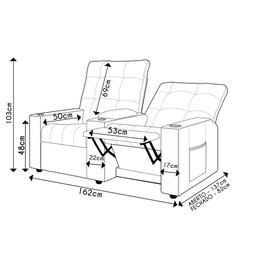 Poltrona de Cinema Reclinável 2 Lugares Baú Usb Mallie Fh9 Pu Marrom Brilho - Mpozenato - 4 Poltrona de Cinema Reclinável 2 Lugares Baú Usb Mallie Fh9 Pu Marrom Brilho - Mpozenato - 4