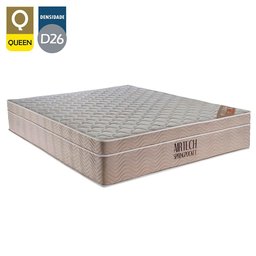Cama Box Baú Queen Suede Bipartido + Colchão Ortobom Airtech Molas Ensacadas 158x198x65 Bege - 2