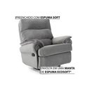 Ver imagem 6 de Poltrona Reclinável p/ Sala MH 1217 Two Way c/ Massagem Suede Cinza - Herval