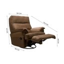 Ver imagem 2 de Poltrona Reclinável p/ Sala MH 1217 Two Way c/ Massagem Suede Cinza - Herval