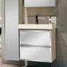 Lavatório em Porcelanato para Banheiro 60cm com Cuba Esculpida  - 1
