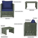 Ver imagem 2 de Mesa Centro e 1 Poltrona Madri Corda Náutica Estofado 10 Trama Original