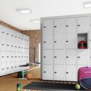 Ver imagem 6 de Armário Roupeiro Aço 20 Portas Academia Guarda Volume Trinco Cinza