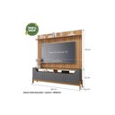 Ver imagem 2 de Estante para Sala Moema Tv até 70 Polegadas c/ 4 Portas Grafite/Nature - Permóbili