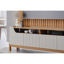 Ver imagem 3 de Estante para Sala Moema Tv até 70 Polegadas c/ 4 Portas Grafite/Nature - Permóbili