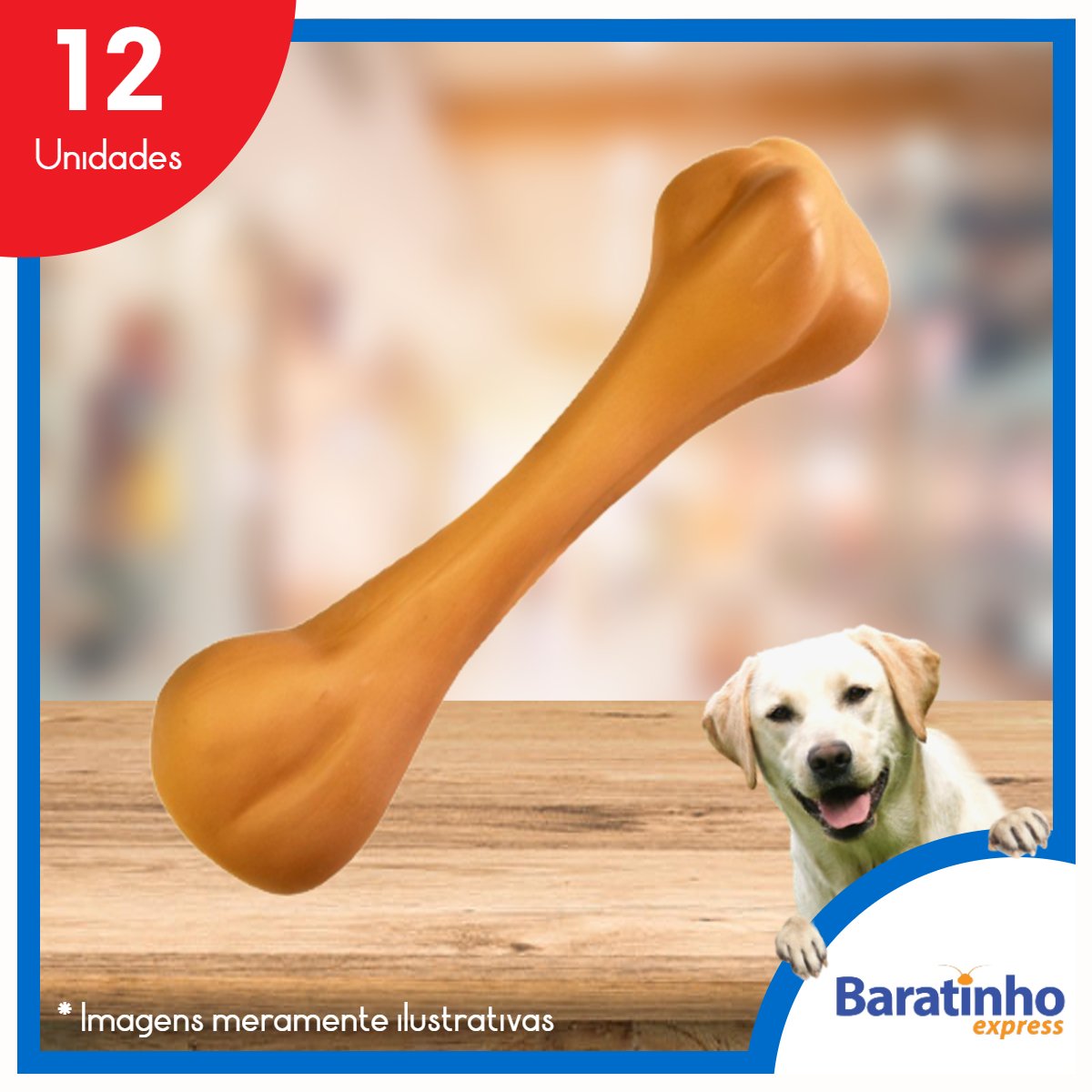 Kit 12 Ossos Mordedores Anti Stress Brinquedo Vinil Cachorro