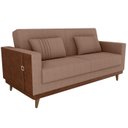 Ver imagem 2 de Sofa Cama 2 Lugares 203 Cm Esther Boucle Marrom Corino Whisk Milani Store