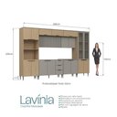 Ver imagem 6 de Cozinha Completa Lavinia 8 Peças 16 Portas 3 Gavetas Imperial e Fumê J Carvalho Móveis