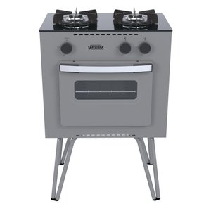 Fogão Portátil 2 Bocas Venax Mini Cook a Gás Grafite