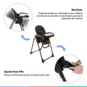 Ver imagem 2 de Cadeira de Alimentação Bebe Reclinável Até 18 Kg Pepper Preta Infanti