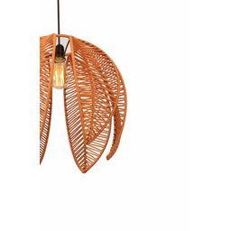 Lustre Pendente Pétala Boho Corda Náutica Sala Quarto:terra Cota - 4
