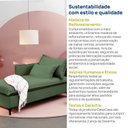 Ver mais imagens de Sofá Modular Chaise Braço Lateral com Pé Metal Sôma CabeCasa MadeiraOriginals Verde