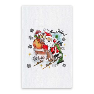 Pano de Prato Natal Gigante Algodão 75cm X 52cm
