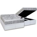 Ver imagem 1 de Cama Box Baú King: Colchão Molas Castor Pocket Super luxo Látex Plush Double Face + Base CRC