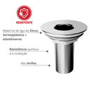 Ver imagem 2 de Válvula para Lavatório e Tanque 7/8" Metal Cromado Durín