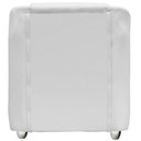 Ver imagem 5 de Kit 3 Poltronas Decorativa para Sala Manicure Recepção Mila Corino Branco Pés de Plástico Cromado