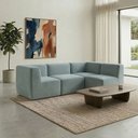 Ver imagem 3 de Sofá a Vácuo Modular Boucle Kit 4 Peças 2 Meios + 2 Cantos Espuma Premium Sala na Caixa 2,31m - Verd