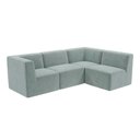 Ver imagem 2 de Sofá a Vácuo Modular Boucle Kit 4 Peças 2 Meios + 2 Cantos Espuma Premium Sala na Caixa 2,31m - Verd