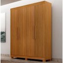 Ver imagem 1 de Guarda Roupa Canadá 4 Pts 100%mdf Cinamomo - Leifer