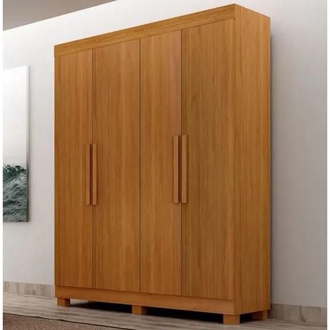 Guarda Roupa Canadá 4 Pts 100%mdf Cinamomo - Leifer