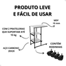 Mesa de Apoio Lateral Auxiliar Carrinho com Rodinhas Mesinha Apoio de Notebook Cama Sofá Ferro e Mdf - 2