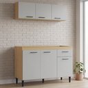 Ver imagem 3 de Armário de Cozinha e Balcão 120cm Classic Damasco/Off White Z46 - Mpozenato