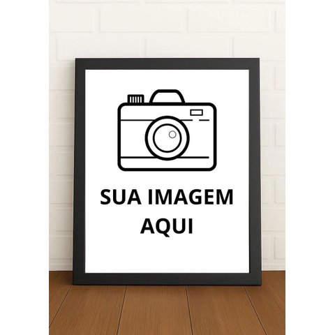 Quadro Decorativo Personalizável A4 33x24cm c/ Vidro