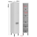 Ver imagem 3 de Paneleiro 2 Portas 222x40 Cm Mdf Cz3339 Branco Tecno Mobili