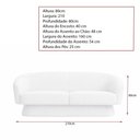 Ver imagem 4 de Sofá Solis 3 Lugares 210cm Bouclé Off White - Sallar Home