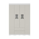 Ver imagem 2 de Guarda-roupa Infantil 122cm com Vidro 4 Portas e 2 Gavetas Doçura Multimóveis Mp4493 Branco/off