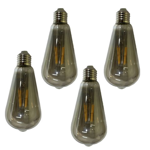 Lampada Led Multi Filamento Kit 4 Uni 30w Iluminaçao Casa Quarto Sala Varanda Garagem Ambiente Luz B