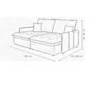 Ver imagem 5 de Sofá-cama 2,40m Retrátil Reclinável Ideal para Sala Moderna Relaxar Total