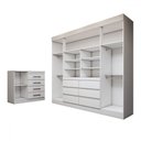 Ver imagem 5 de Guarda-roupa Casal Honey 4 Portas 6 Gavetas 1 Porta 4 Gavetas Espelho Branco - Pm