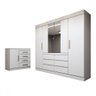 Guarda-roupa Casal Honey 4 Portas 6 Gavetas 1 Porta 4 Gavetas Espelho Branco - Pm - 3