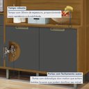 Ver mais imagens de Armário de Cozinha 6 Portas 2 Gavetas Loft Ripado Imperatriz 100% Mdf