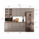 Ver imagem 2 de Cozinha Clássica Modulada com Nicho 5 Peças 270cm Unna Poliman Móveis