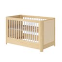 Ver imagem 3 de Berço 2 em 1 com Rattan e Grades Palito em Madeira Maciça Wave Casatema MadeiraOriginals Marrom/Branco