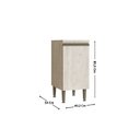 Ver imagem 4 de Balcão Simples 1 Porta 40cm Greta Bege/Crema