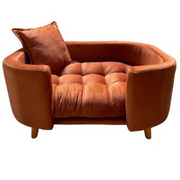 Sofá Caminha Grande Porte Pet Luxo em Sued Premium:terracota - 1
