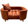 Sofá Caminha Grande Porte Pet Luxo em Sued Premium:terracota - 1
