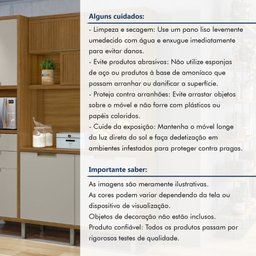Armário de Cozinha 6 Portas 2 Gavetas Loft Ripado Imperatriz 100% MDF Branco/Amadeirado Freijó/Off White - 12 Armário de Cozinha 6 Portas 2 Gavetas Loft Ripado Imperatriz 100% MDF Branco/Amadeirado Freijó/Off White - 12