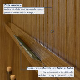 Armário de Cozinha 6 Portas 2 Gavetas Loft Ripado Imperatriz 100% Mdf - 6 Armário de Cozinha 6 Portas 2 Gavetas Loft Ripado Imperatriz 100% Mdf - 6