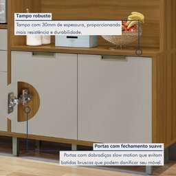 Armário de Cozinha 6 Portas 2 Gavetas Loft Ripado Imperatriz 100% Mdf - 8 Armário de Cozinha 6 Portas 2 Gavetas Loft Ripado Imperatriz 100% Mdf - 8