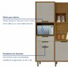 Armário de Cozinha 6 Portas 2 Gavetas Loft Ripado Imperatriz  100% Mdf - 9