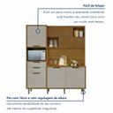 Ver imagem 7 de Armário de Cozinha 6 Portas 2 Gavetas Loft Ripado Imperatriz 100% MDF Branco/Amadeirado Freijó/Off White