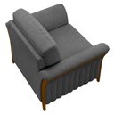 Ver imagem 7 de Kit 2 Poltronas Decorativas Sala de Estar 102cm Pés Madeira Roya M22 Linho Cinza Escuro - Mpozenato
