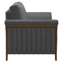 Ver imagem 6 de Kit 2 Poltronas Decorativas Sala de Estar 102cm Pés Madeira Roya M22 Linho Cinza Escuro - Mpozenato