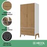 Guarda Roupa Solteiro Veneza 2 Portas 2 Gavetas Hecol Móveis - 5